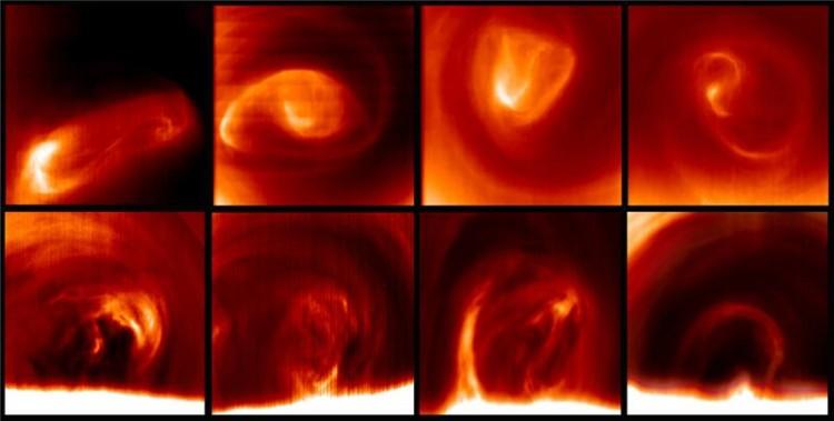 Whirlwinds Wander Around Venus’s South Pole