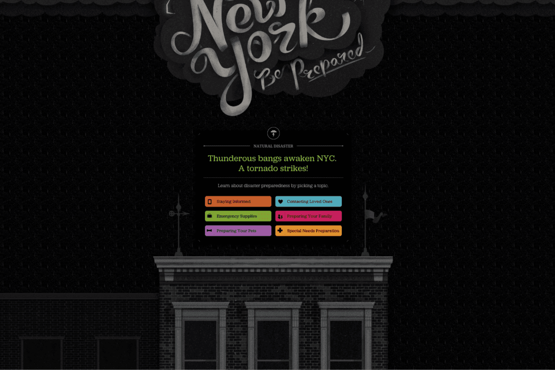 New York, Be Prepared, Interactive Website Launches