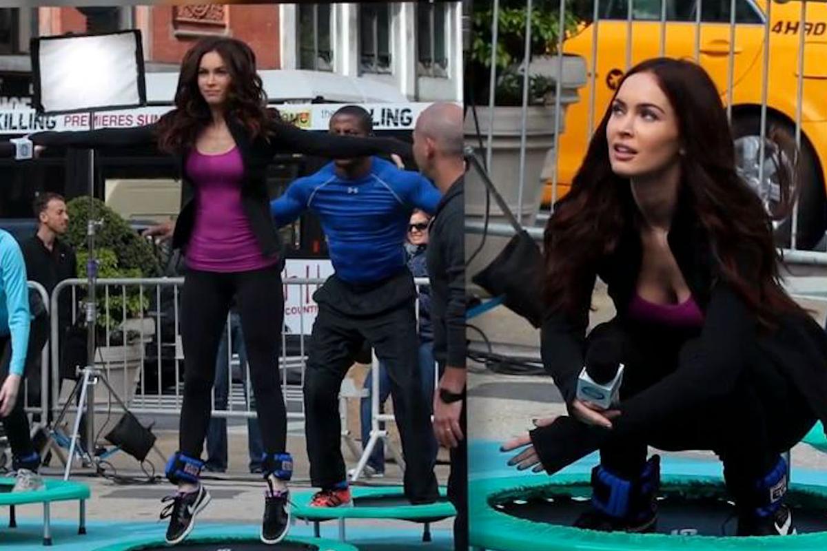 Megan Fox Trampoline Workout, Fit New Mom (+Video)