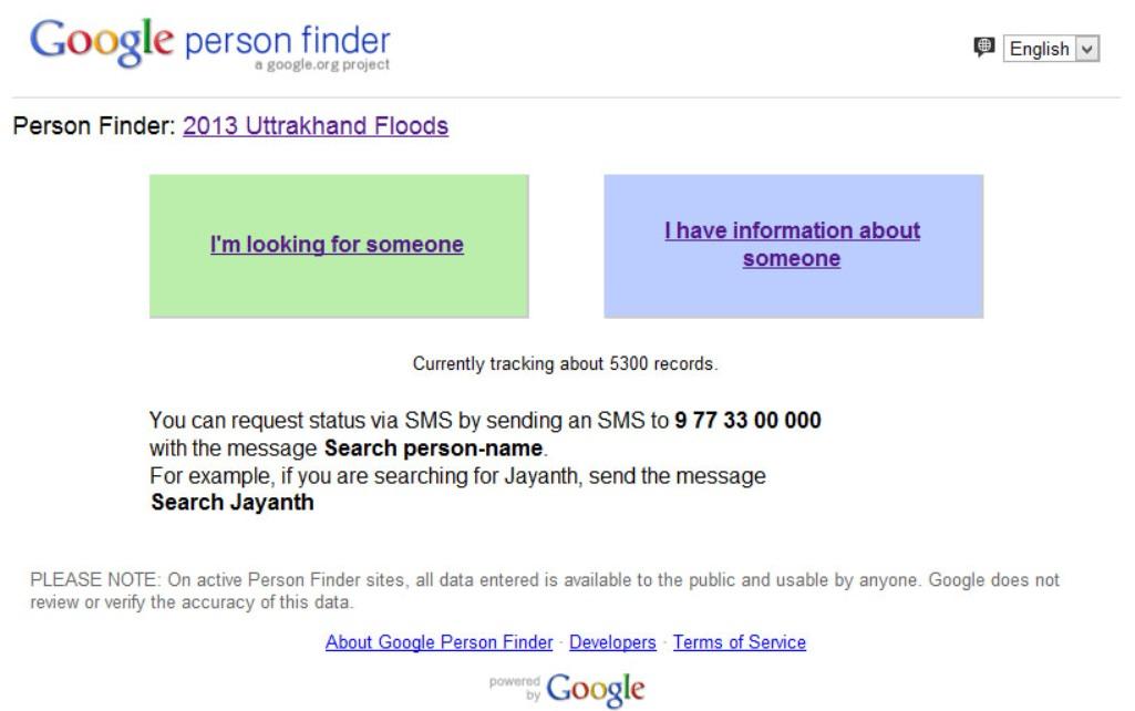 Google App Tracking Uttrakhand Flood Victims