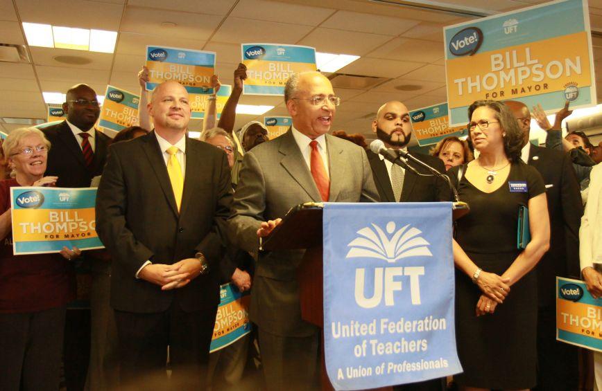 UFT Backs Thompson for Mayor