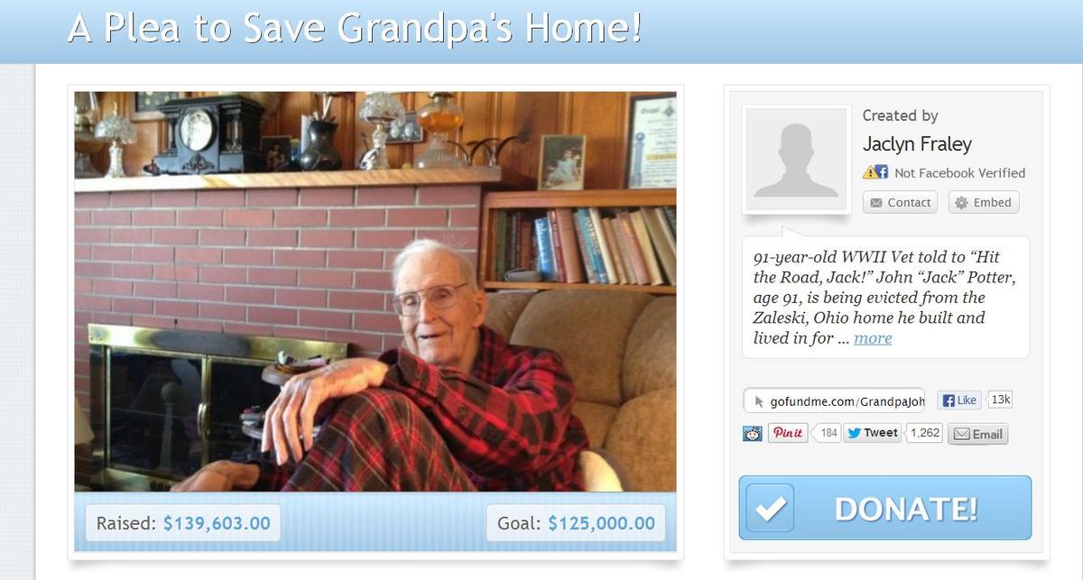 John Potter: WWII Vet Buys Ohio House Back from Daughter Janice Cottrill