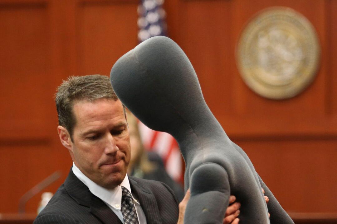 10 Photos of Lawyers and Dummy in Zimmerman Trial