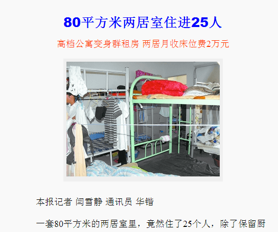 25 People Live in Tiny Beijing Apartment to Fend off High Rents