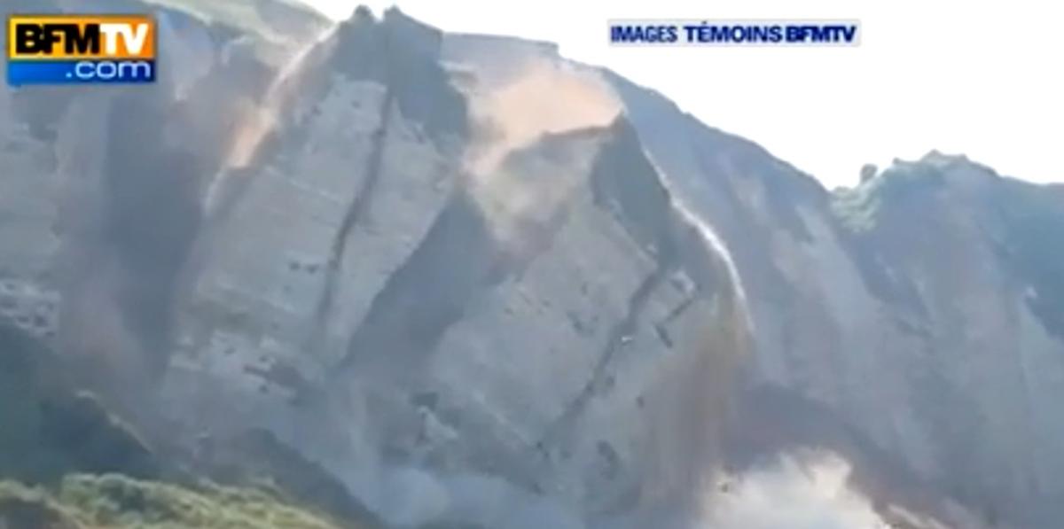 Cliff Collapse Filmed in Normandy, France (+Video)