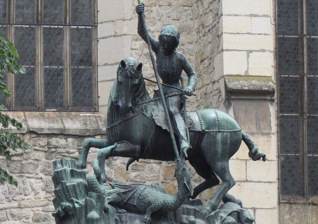 St. George Slaying the Dragon in Prague