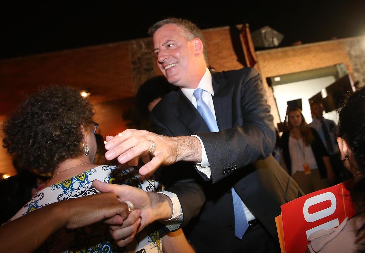De Blasio Leads Democrats, Runoff Possible