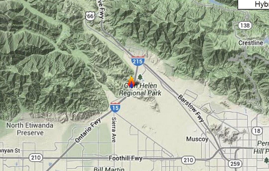 Sierra Fire: Blaze Burning in San Bernardino National Forest Near I-15