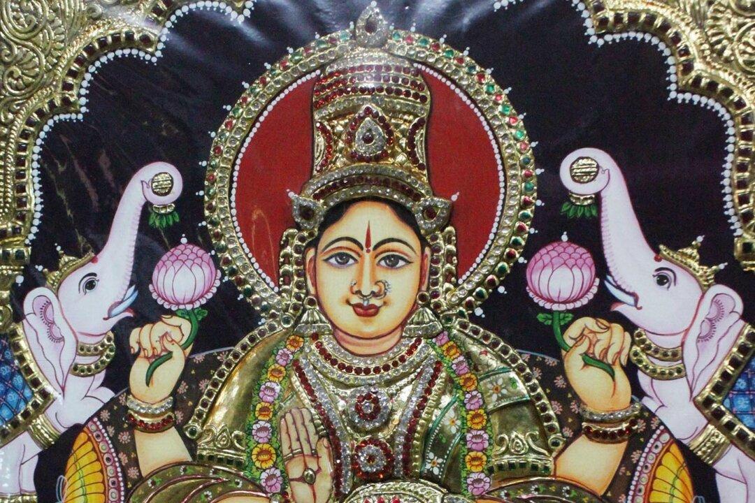 Gold, Precious Stone Embedded Ancient Indian Paintings