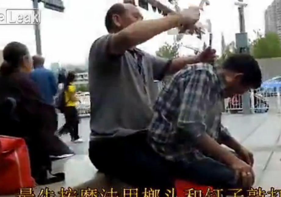 China: Video Shows Massage With Hammer and Chisel