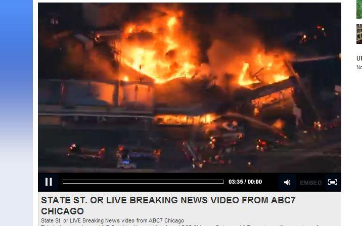 Chicago: Strip Mall Fire at Peterson, Lincoln on North Side in West Rogers Park