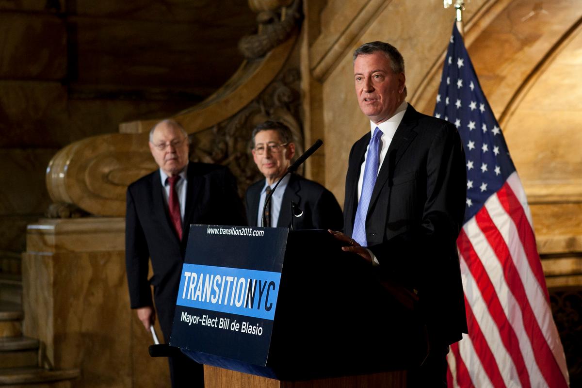Slower Than Usual, de Blasio’s Transition on Point