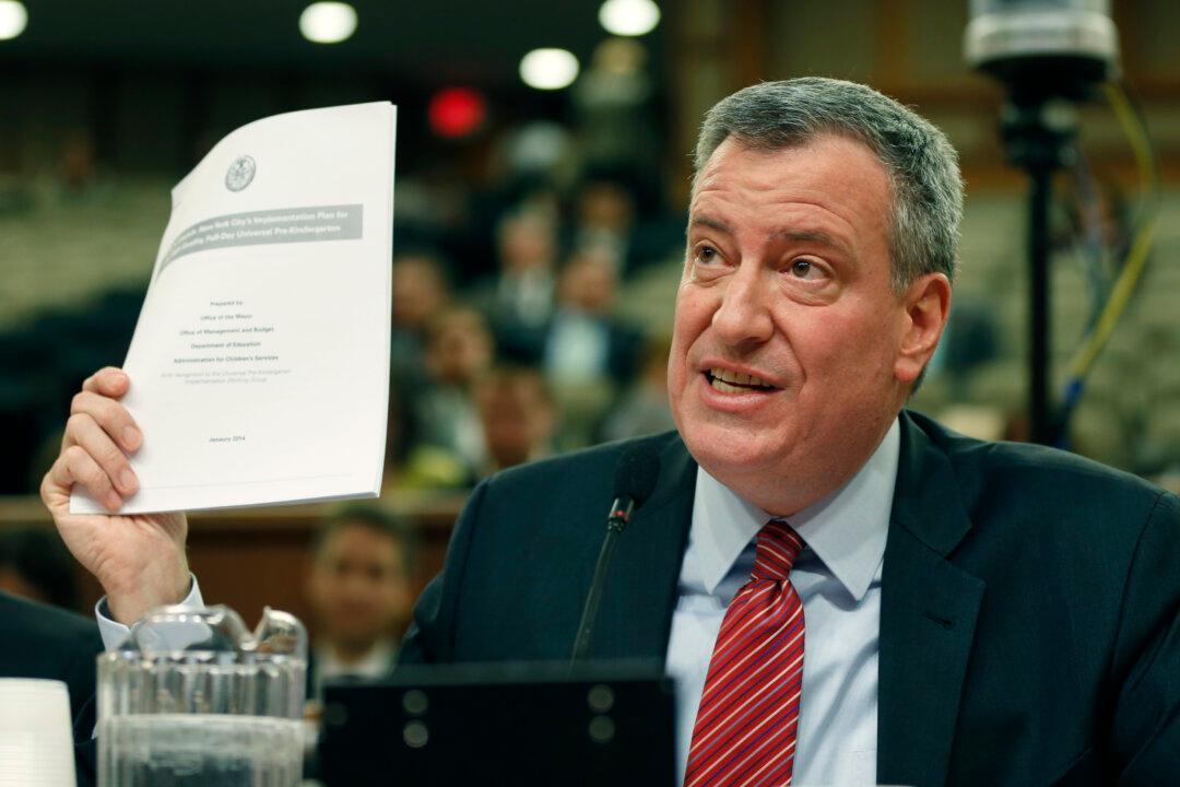 NYC Mayor de Blasio Pushes at State Capitol for Pre-K Plan
