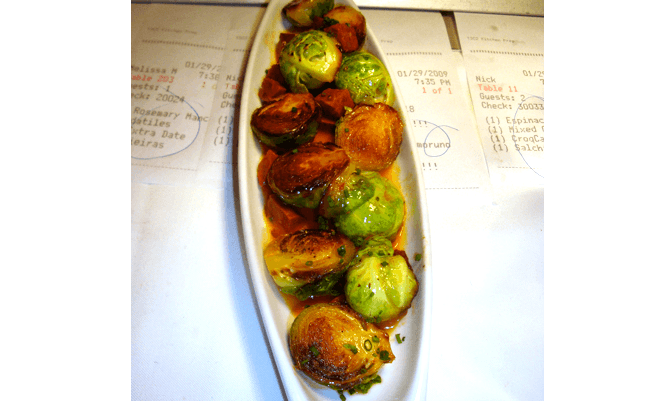 Pan-Roasted Brussels Sprouts With Chorizo Recipe