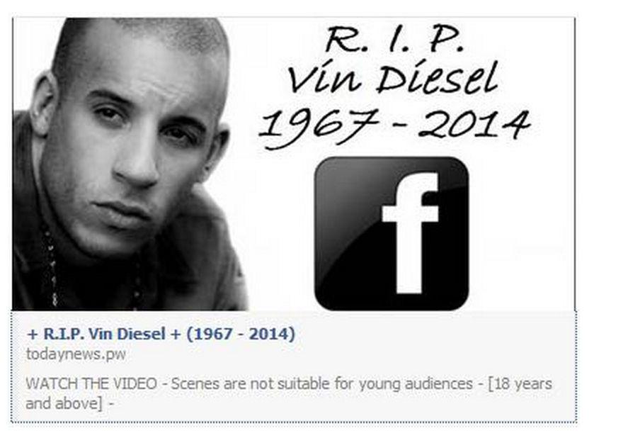 Vin Diesel Died? Nope, ‘Fast & Furious’ Actor Isn’t Dead; ‘RIP’ Facebook Hoax
