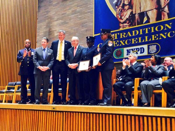 EMT Workers Who Helped Wounded Cop Honored