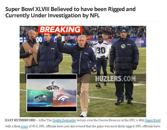 Super Bowl Rigged? Satire Story Sparks Conspiracy Theories About Super Bowl 48 Being Fixed, Under Investigation