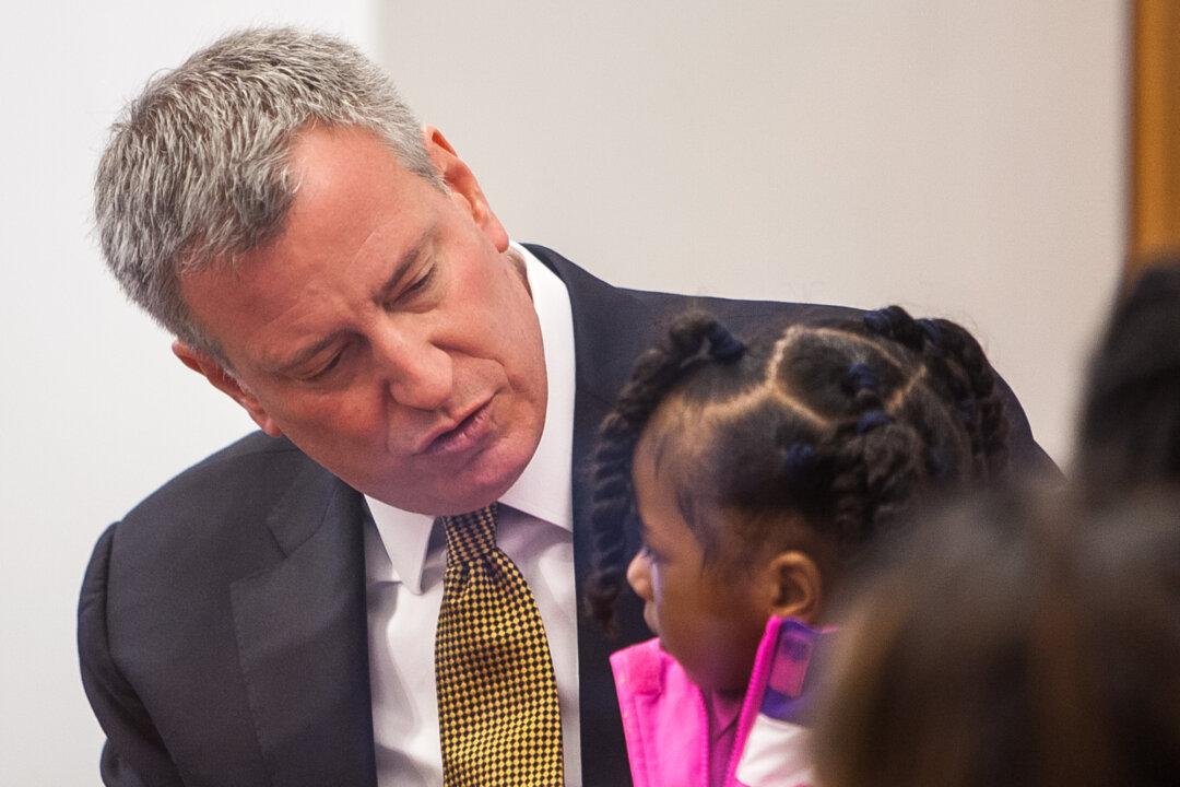 After Stressful Week, de Blasio Enjoys Pre-K Take Off