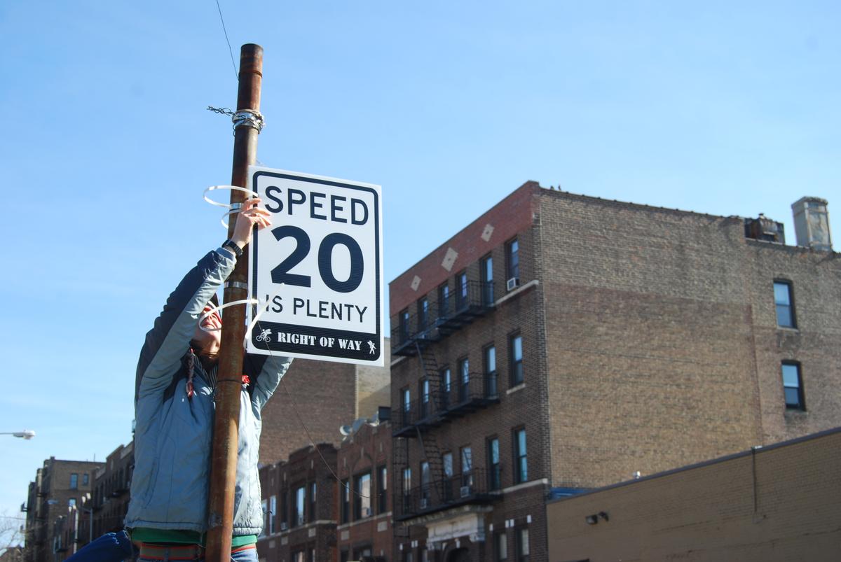 Do-It-Yourself Slow Zones Pop Up Across City