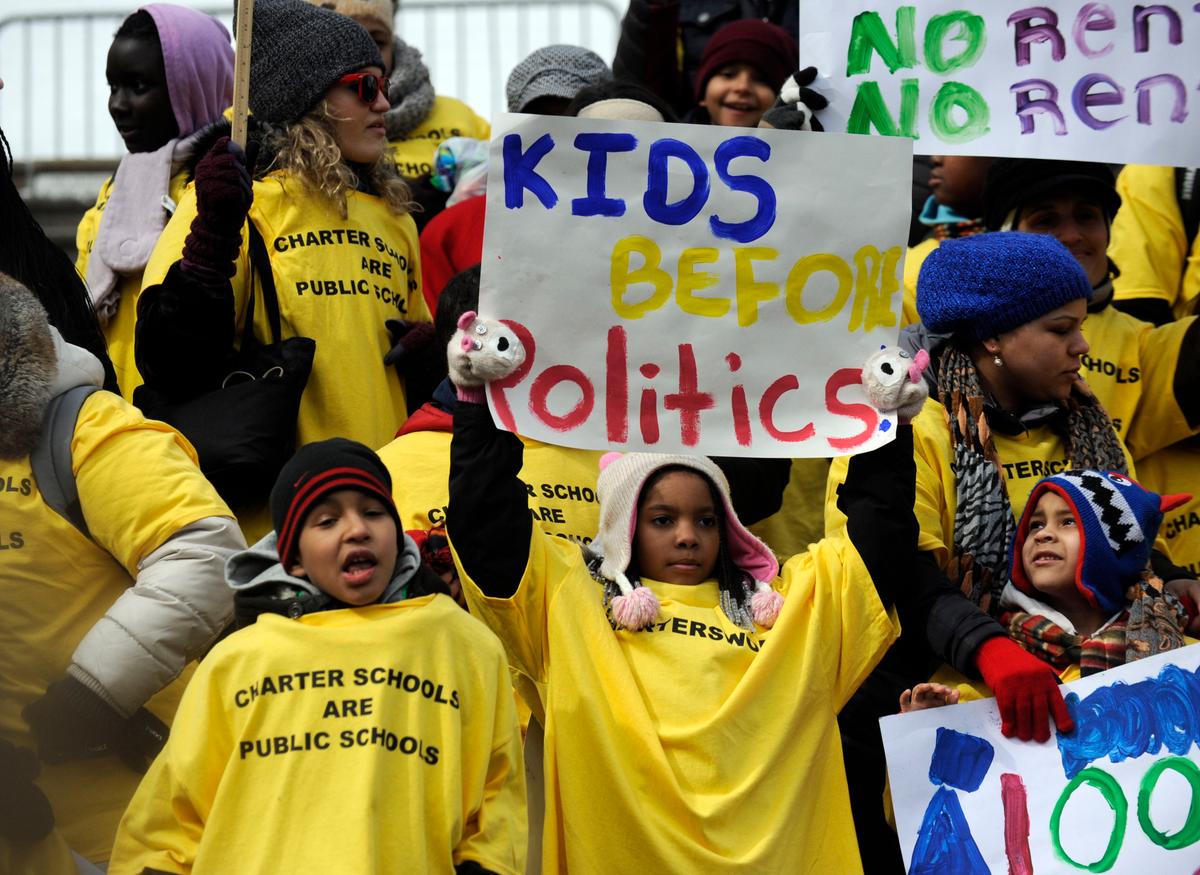 Albany Site of Dueling Education Rallies