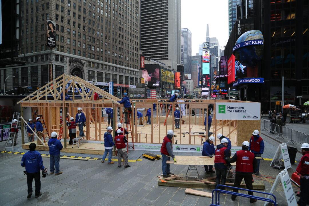 Habitat for Humanity Builds Home for Sandy Victim in Times Square