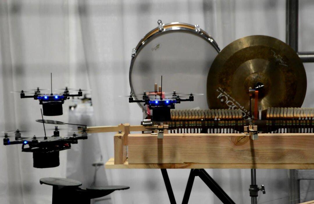 Talented Robots Fly and Play Musical Instruments (Video)