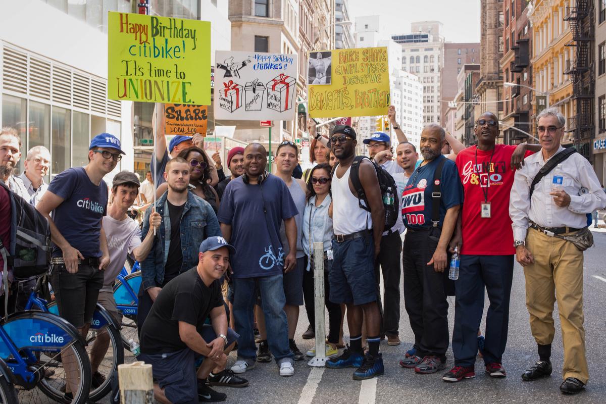 Citi Bike Workers Rally for Job Security