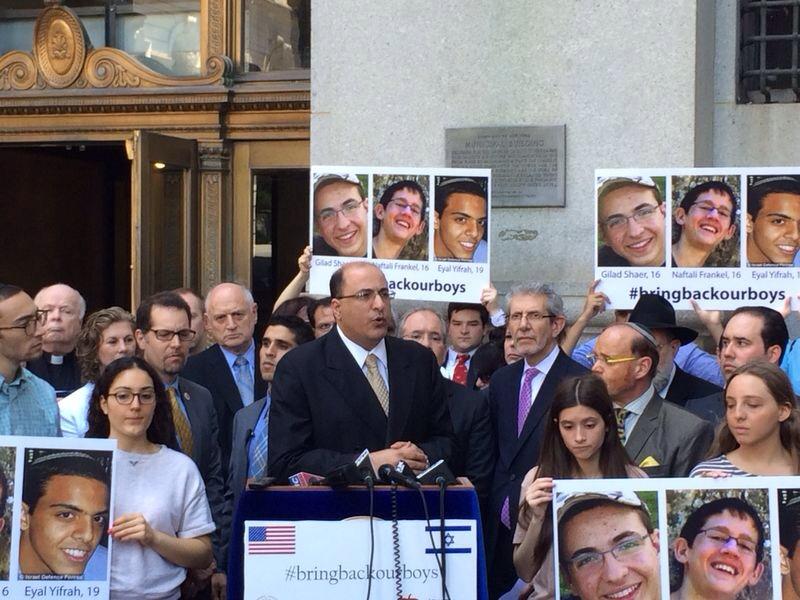 Outrage Over Kidnapped Israeli Teens Echoes in New York