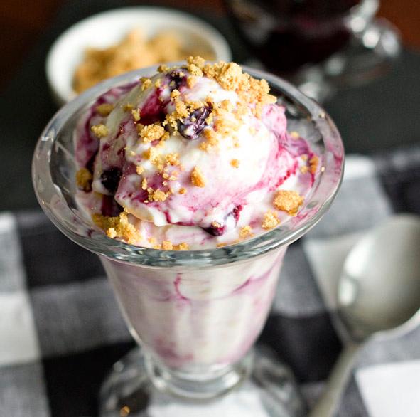Recipe: Blueberry Graham Frozen Greek Yogurt