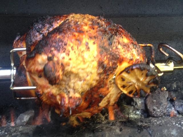 Spit Roasted Turkey on the Grill