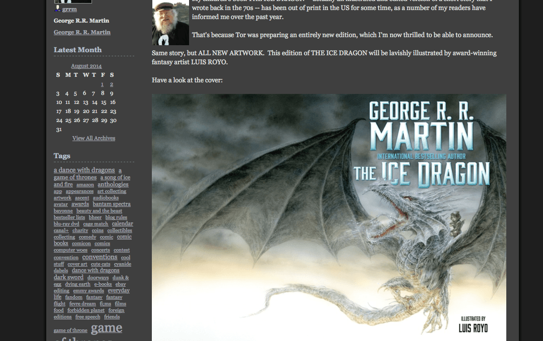 George R. R. Martin Releasing Children’s Book ‘The Ice Dragon’ Set in Westeros