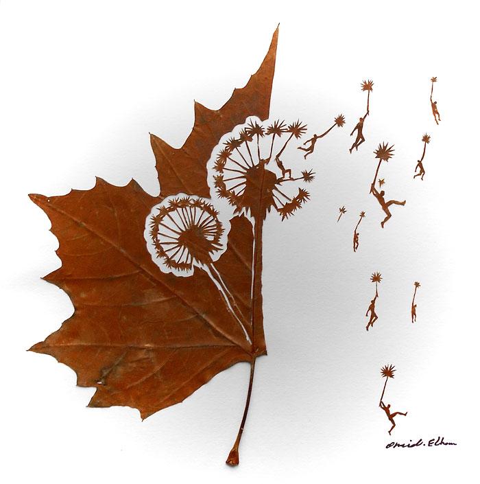 Artist Carefully Cuts Fragile Leaves Into Intricate Scenes (Photo Gallery)