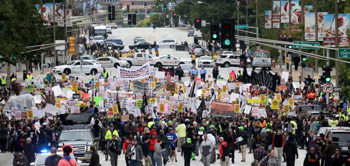 Thousands Gather in St. Louis for 2nd Day to Protest Michael Brown’s Death