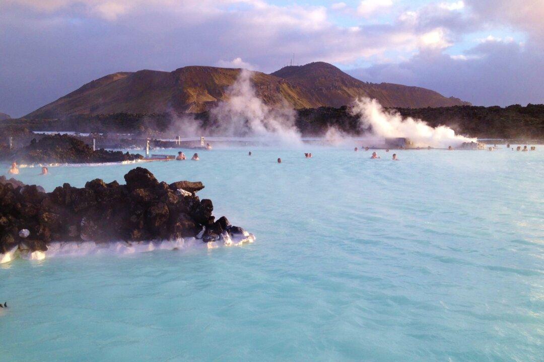 Soaking in the Blue Lagoon, Iceland