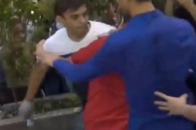 WATCH: Anti-Occupy Central Member Stabs Umbrella Movement Protester