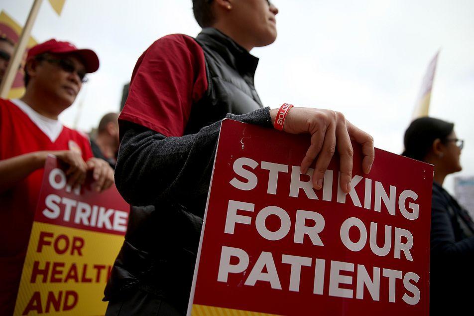 Registered Nurses on Strike, Demand Safety in Treating Ebola Patients