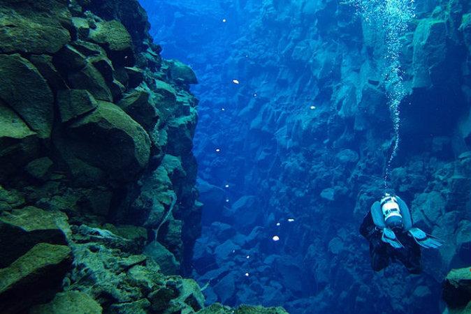 Swimming Between Two Continents - Iceland