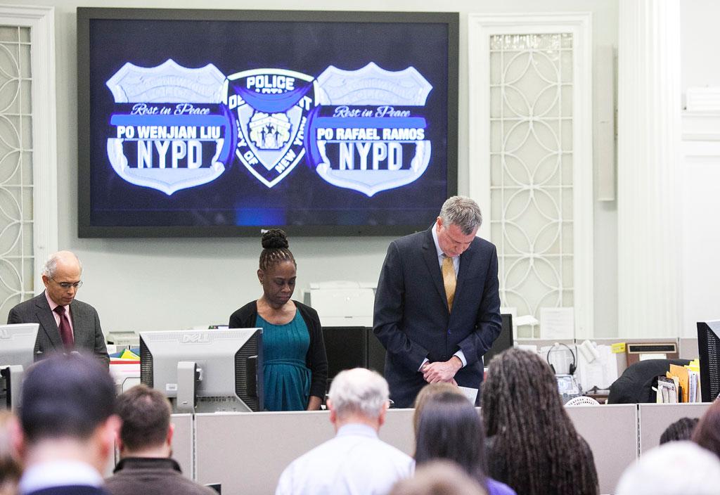 Taking a Moment: Dim Lights, Heavy Silence at NY City Hall