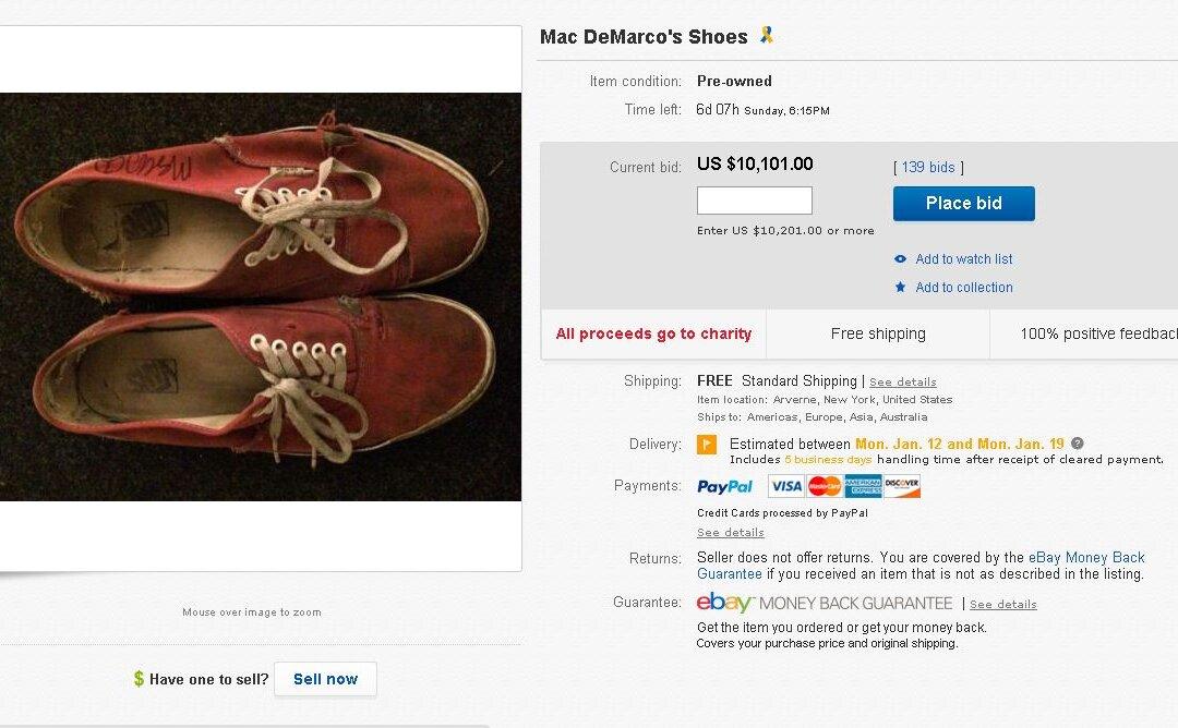 Mac DeMarco Selling ‘Stinky’ Vans Shoes for $10K on Ebay