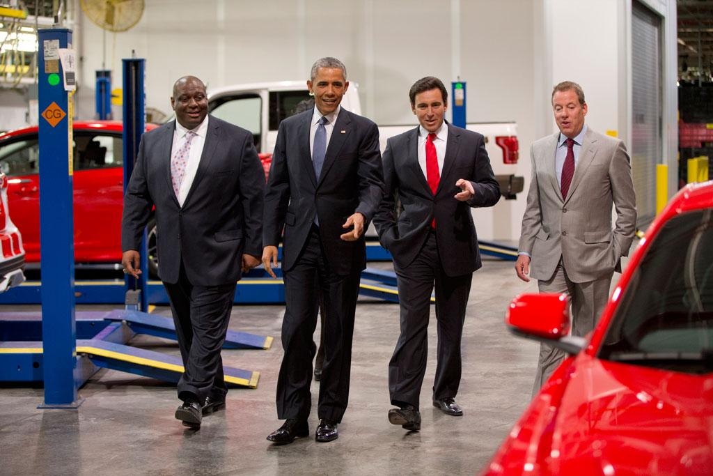 Obama Promotes Auto Industry Bailout as a Policy That Worked