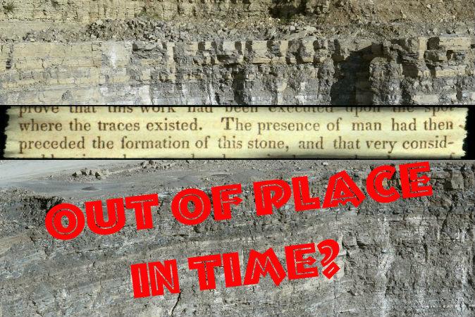 Out of Place in Time: Petrified Wooden Tools Buried Deep in Limestone