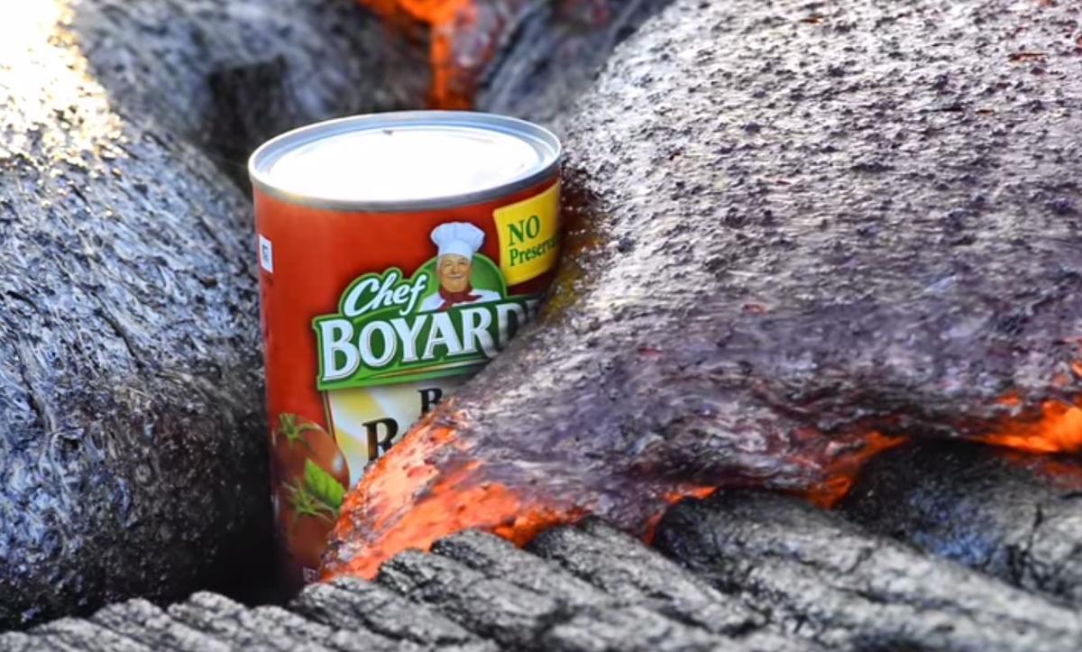 Video: Can of Soup Vs. Lava