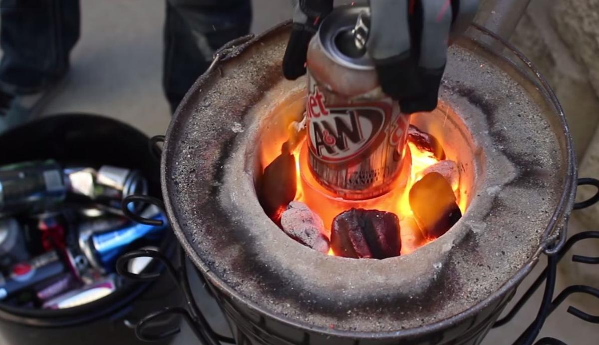 Watch: DIY Aluminum Melting Device Uses Old Soda Cans and Muffin Tins