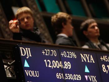 Dow Flirts With12,000 Mark for First Time in Over Two Years
