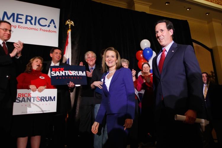 Santorum Sweeps Three-State Victory