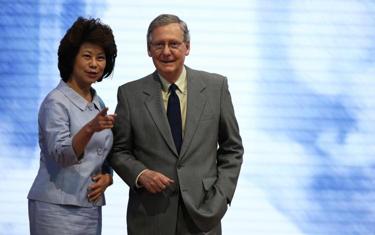 McConnell’s Wife Criticized; Kentucky Senator Fights Back