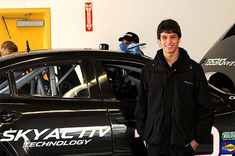 Tristan Nunez Driving for Mazda in Rolex 24