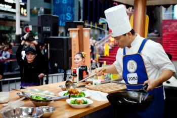 Times Square Transformed Into Ancient Chinese Kitchen