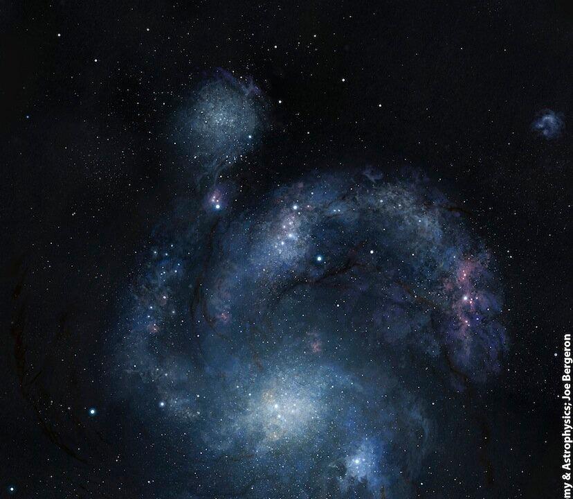 Ancient Spiral Galaxy Hints at Merger Mechanism