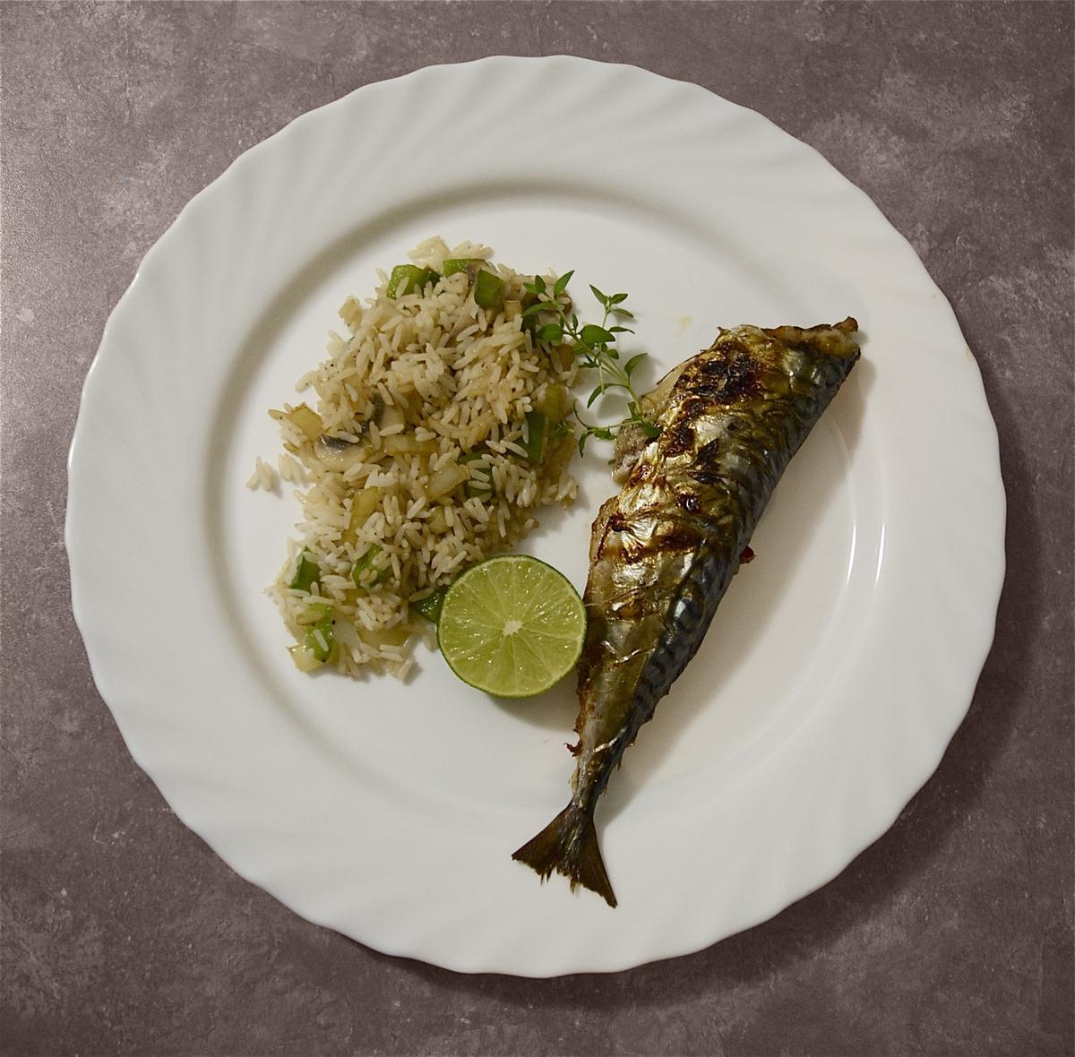 Grilled Mackerel with Lemon, Chilli and Thyme